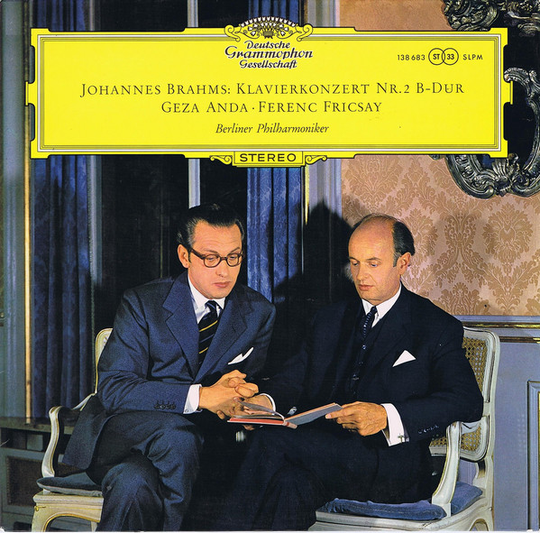 Cover Johannes Brahms, Geza Anda* · Ferenc Fricsay, Berliner Philharmoniker - Klavierkonzert Nr. 2 B-dur Op. 83 (LP, RE, RP) Schallplatten Ankauf