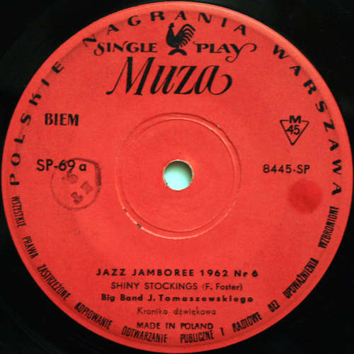 Cover Big Band J. Tomaszewskiego* - Jazz Jamboree 1962 Nr 6 (7, Single, Mono) Schallplatten Ankauf