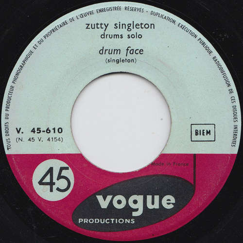 Cover Zutty Singleton / Big Chief Russell Moore - Drum Face / Wabash Blues (7) Schallplatten Ankauf