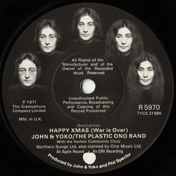 Cover John & Yoko* & The Plastic Ono Band - Happy Xmas (War Is Over) (7, Single, Sol) Schallplatten Ankauf