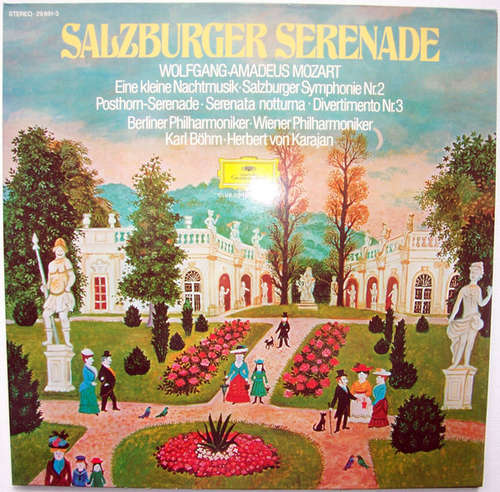 Cover Wolfgang Amadeus Mozart * Karl Böhm * Herbert von Karajan * Berliner Philharmoniker * Wiener Philharmoniker - Salzburger Serenade (2xLP, Comp, Club, Gat) Schallplatten Ankauf