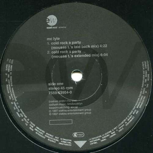 Cover MC Lyte - Cold Rock A Party (Mousse T. Remix) (12) Schallplatten Ankauf