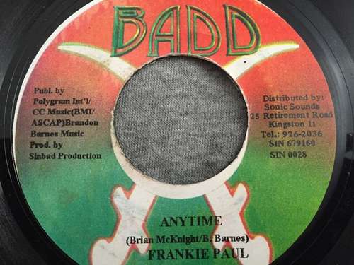 Cover Frankie Paul - Anytime (7) Schallplatten Ankauf