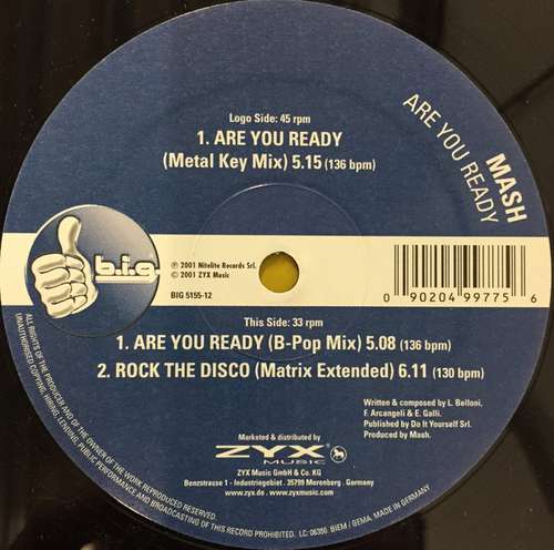 Cover Mash - Are You Ready (12) Schallplatten Ankauf