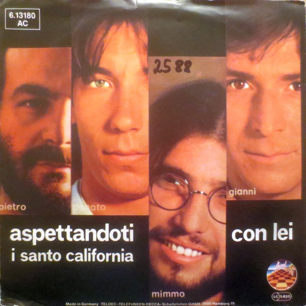 Cover I Santo California - Aspettandoti / Con Lei (7, Single, Promo) Schallplatten Ankauf