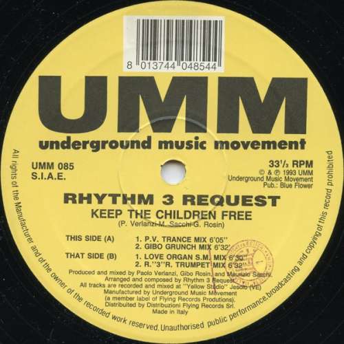 Cover Rhythm 3 Request - Keep The Children Free (12) Schallplatten Ankauf