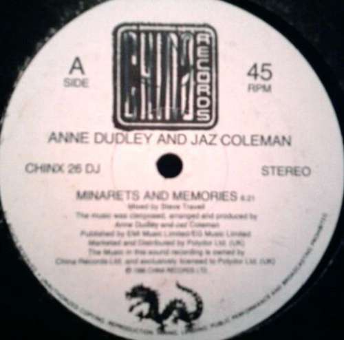 Cover Anne Dudley And Jaz Coleman - Minarets And Memories (12) Schallplatten Ankauf