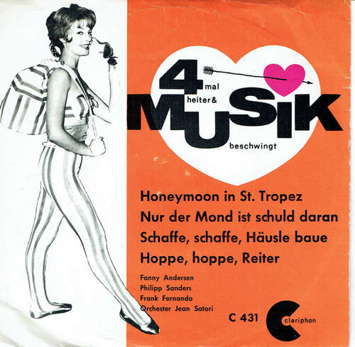 Cover Fanny Andersen (2) Und Philipp Sanders / Frank Fernando - 4 Mal Heiter Und Musik Beschwingt (7, EP) Schallplatten Ankauf