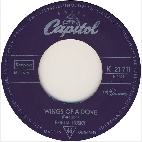 Cover Ferlin Husky - Wings Of A Dove (7) Schallplatten Ankauf