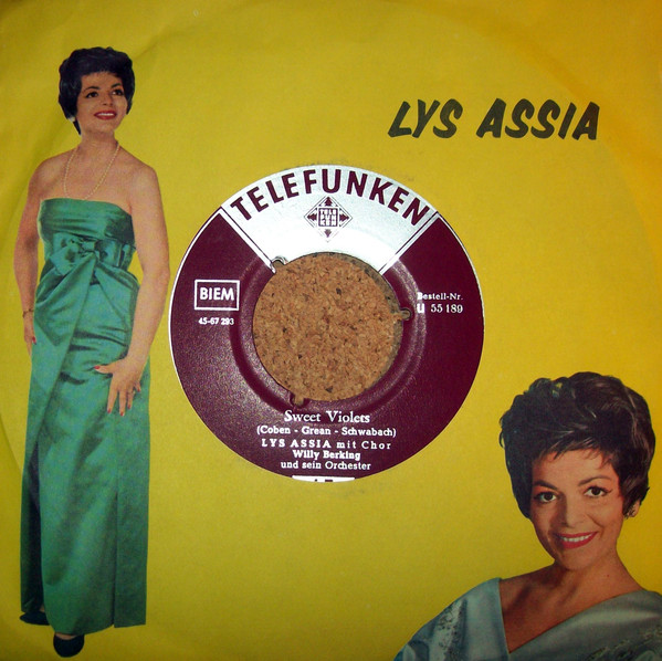 Cover Lys Assia - Sweet Violets (7, Single) Schallplatten Ankauf