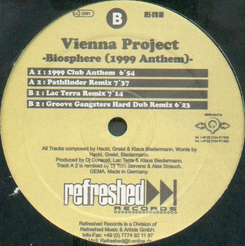 Cover Biosphere (Anthem 1999) Schallplatten Ankauf
