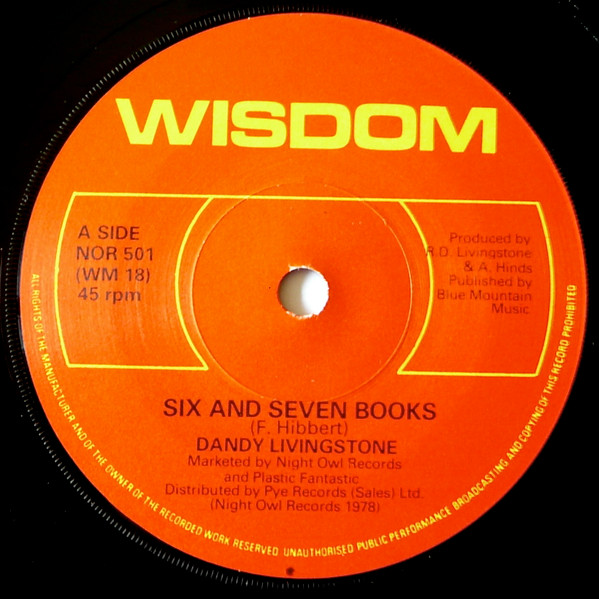 Cover Dandy Livingstone - Six And Seven Books / Sojourn Feeling (7, Single, Sol) Schallplatten Ankauf