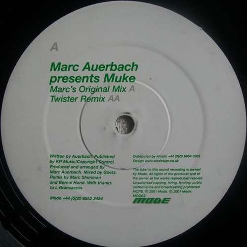 Cover Marc Auerbach - Muke (12) Schallplatten Ankauf