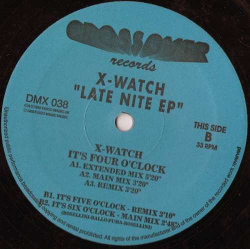 Cover -X- Watch - Late Nite EP (12, EP, Ltd, Promo) Schallplatten Ankauf
