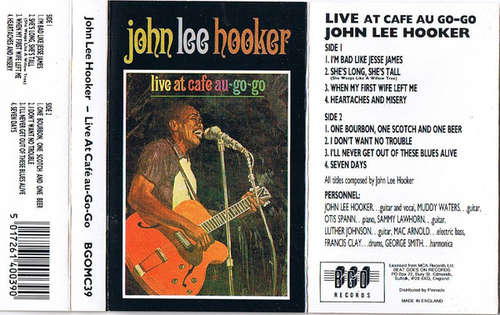 Cover John Lee Hooker - Live At Cafe Au-Go-Go (Cass, Album, RE) Schallplatten Ankauf