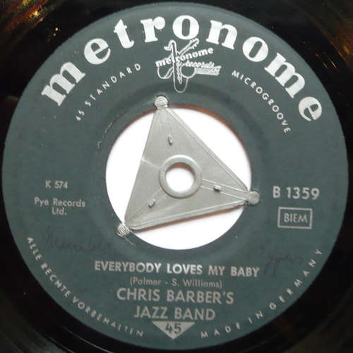 Cover Chris Barber's Jazz Band - Everybody Loves My Baby / Dixie Cinderella (7, Single, Mono, Tri) Schallplatten Ankauf