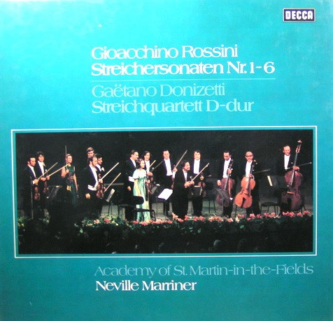Cover Rossini*, Academy Of St Martin-In-The-Fields*, Neville Marriner*, Donizetti* - Streichersonaten Nr. 1-6, Streichquartett D-dur (2xLP) Schallplatten Ankauf
