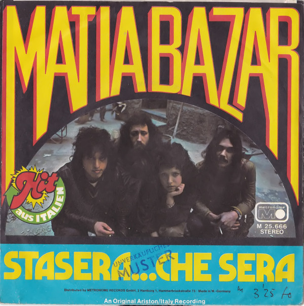 Cover Matia Bazar - Stasera...Che Sera (7) Schallplatten Ankauf