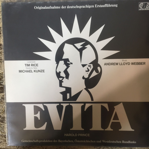 Cover Andrew Lloyd Webber, Tim Rice, Michael Kunze - Evita (Originalaufnahme Der Deutschsprachigen Erstaufführung) (LP) Schallplatten Ankauf