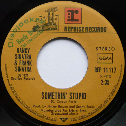 Cover Nancy Sinatra & Frank Sinatra - Somethin' Stupid / Life's A Trippy Thing (7, Single, RE) Schallplatten Ankauf