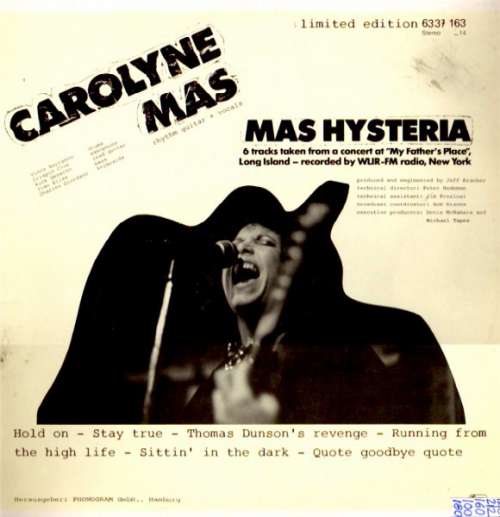 Cover Carolyne Mas - Mas Hysteria (LP, Album, Ltd, RP) Schallplatten Ankauf