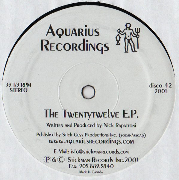 Cover Nick Rapattoni - The Twentytwelve E.P. (12, EP) Schallplatten Ankauf