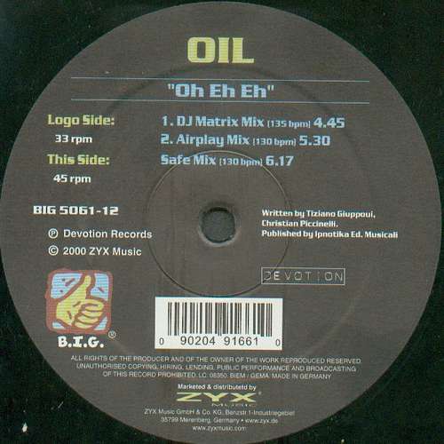 Cover Oil (6) - Oh Eh Eh (12, Maxi) Schallplatten Ankauf