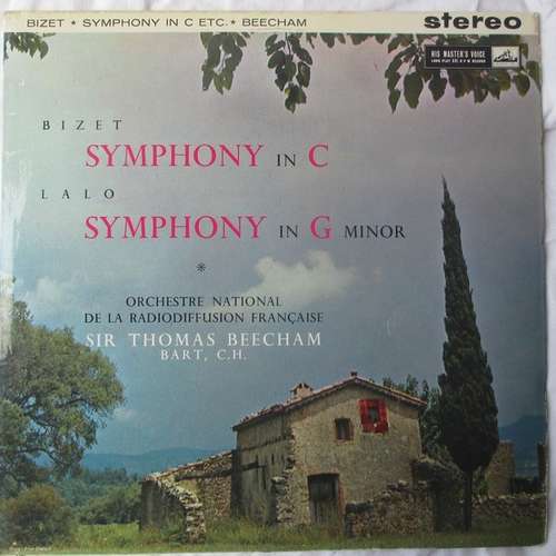 Cover Bizet* / Lalo*, Orchestre National de la Radiodiffusion Française* Conducted By Sir Thomas Beecham Bart, C.H.* - Symphony In C / Symphony In G Minor (LP, Red) Schallplatten Ankauf