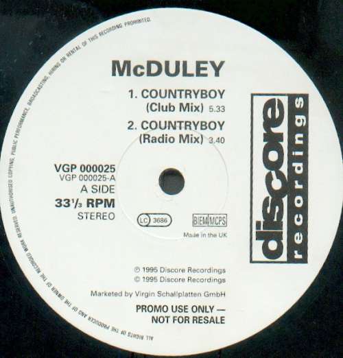 Cover McDuley - Countryboy (12, Maxi, Promo) Schallplatten Ankauf