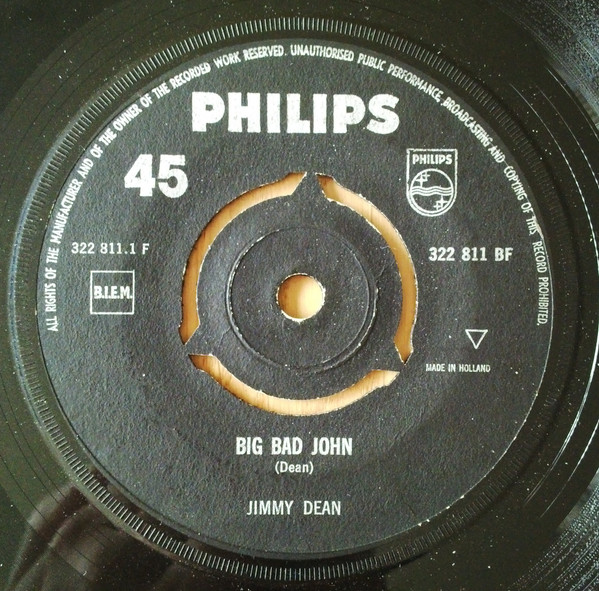 Cover Jimmy Dean - Big Bad John (7, Single) Schallplatten Ankauf