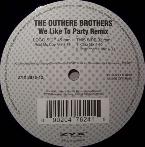 Bild The Outhere Brothers - We Like To Party (Remix) (12) Schallplatten Ankauf
