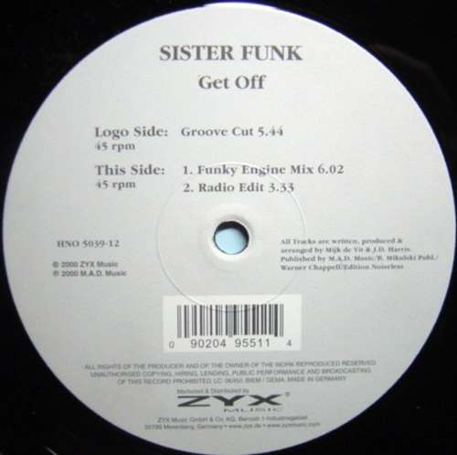 Cover Sister Funk - Get Off (12) Schallplatten Ankauf