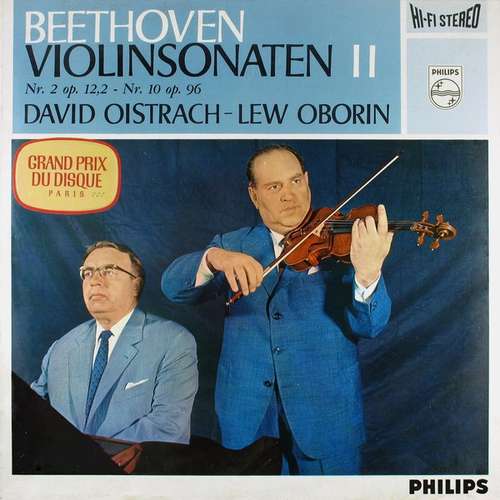 Cover Beethoven*, David Oistrach - Lew Oborin* - Violinsonaten II (Nr. 2 Op. 12,2 - Nr. 10 Op. 96) (LP) Schallplatten Ankauf