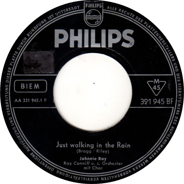 Cover Johnnie Ray - Just Walking In The Rain / In The Candlelight (7, Single, Mono) Schallplatten Ankauf