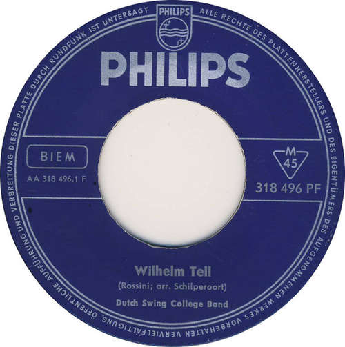 Cover The Dutch Swing College Band - Wilhelm Tell / Santa Lucia (7, Single) Schallplatten Ankauf