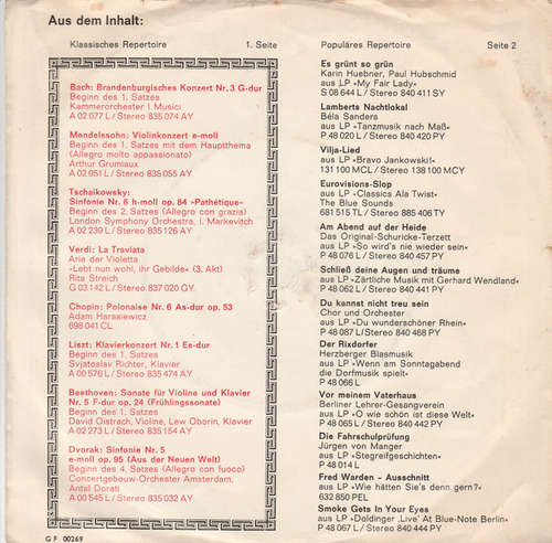 Bild Various - Hörproben Aus Dem Philips / Fontana Katalog (7, Single, Promo) Schallplatten Ankauf