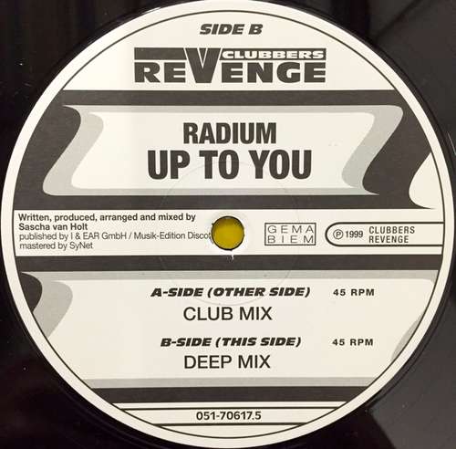 Cover Radium (4) - Up To You (12) Schallplatten Ankauf