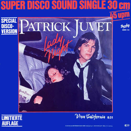 Cover Patrick Juvet - Lady Night (Special Disco-Version) / Viva California (12, Maxi, Ltd) Schallplatten Ankauf