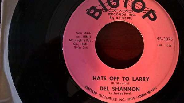 Cover Del Shannon - Hats Off To Larry / Don't Gild The Lily, Lily (7, Single) Schallplatten Ankauf