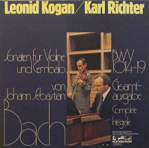 Cover Johann Sebastian Bach - Leonid Kogan, Karl Richter - Sonaten Für Violine Und Cembalo Bwv 1014 - 1019 (2xLP, BOX) Schallplatten Ankauf
