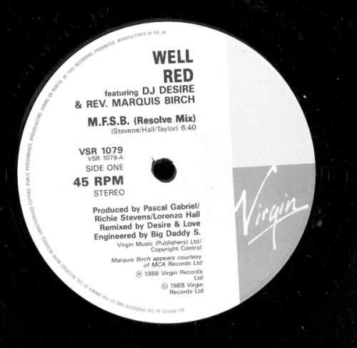 Bild Well Red - M.F.S.B. (Resolve Mix) (12) Schallplatten Ankauf