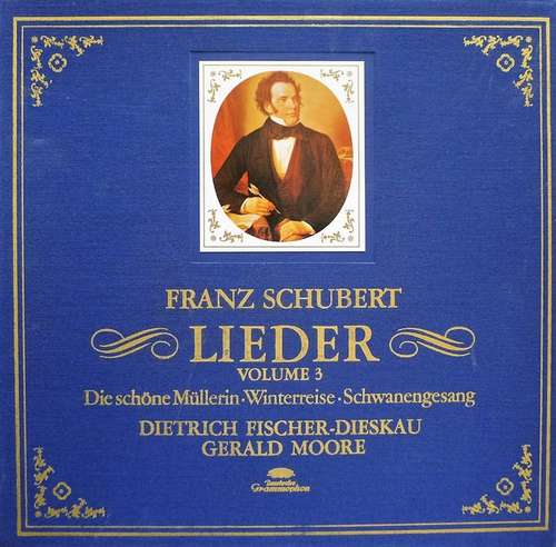 Cover Franz Schubert, Dietrich Fischer-Dieskau, Gerald Moore - Lieder Volume 3 - Die Schöne Müllerin • Winterreise • Schwanengesang (4xLP + Box) Schallplatten Ankauf