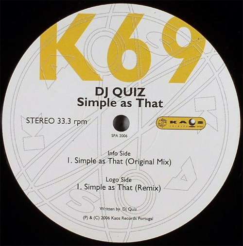 Cover DJ Quiz - Simple As That (12) Schallplatten Ankauf