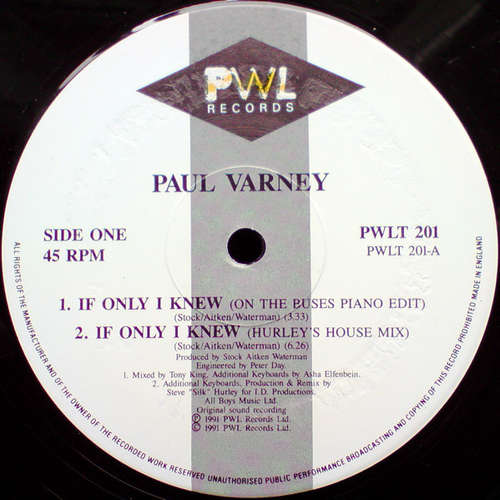 Cover Paul Varney - If Only I Knew (12) Schallplatten Ankauf