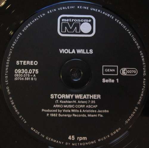Bild Viola Wills - Stormy Weather (12) Schallplatten Ankauf