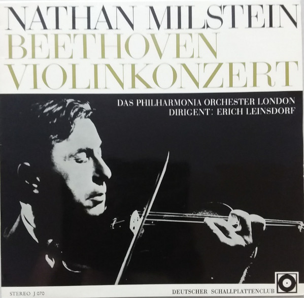Cover Nathan Milstein, Beethoven*, Das Philharmonia Orchester London*, Erich Leinsdorf - Violinkonzert (LP) Schallplatten Ankauf