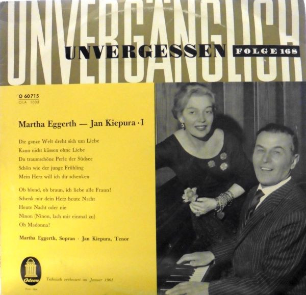 Cover Marta Eggerth - Jan Kiepura - Martha Eggerth – Jan Kiepura • I (10, Comp) Schallplatten Ankauf
