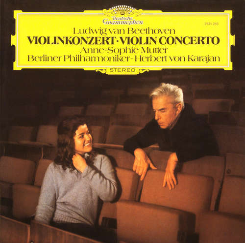 Cover Ludwig van Beethoven - Anne-Sophie Mutter ∙ Berliner Philharmoniker ∙ Herbert von Karajan - Violinkonzert ∙ Violin Concerto (LP) Schallplatten Ankauf