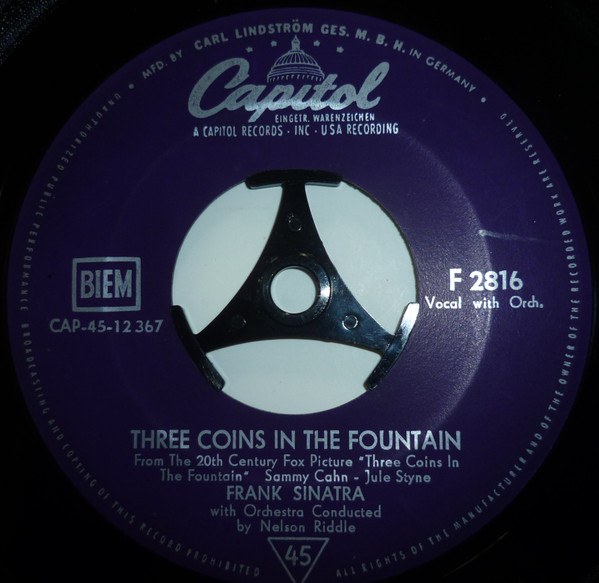 Cover Frank Sinatra - Three Coins In The Fountain / Rain (7, RE) Schallplatten Ankauf