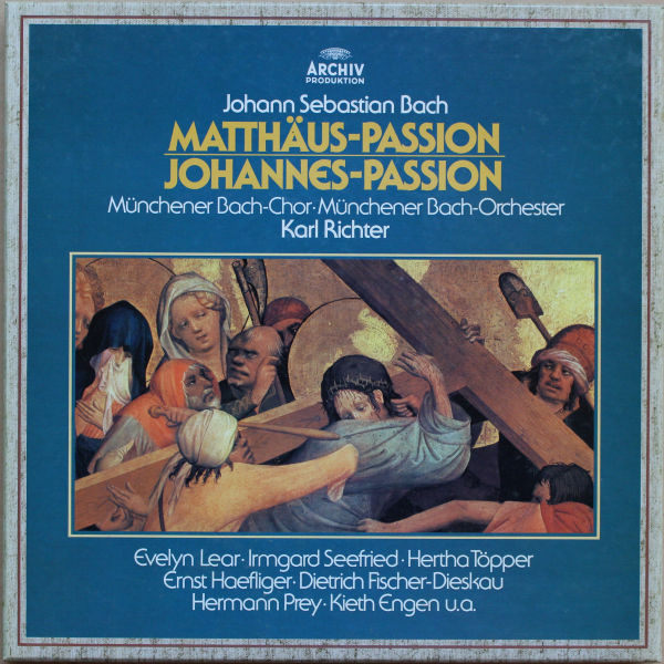 Cover Johann Sebastian Bach, Münchener Bach-Chor, Münchener Bach-Orchester, Karl Richter - Matthäus-Passion - Johannes Passion (Box + 7xLP, Comp) Schallplatten Ankauf